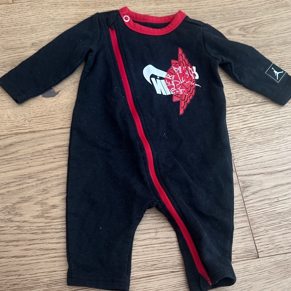 Jordan Black and Red Kids One Piece